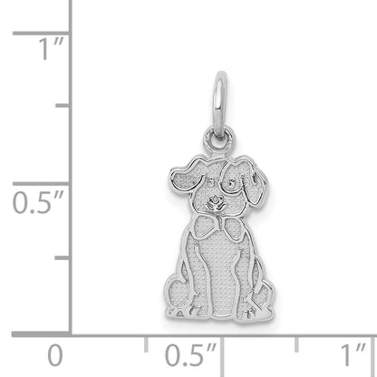 14K Weißgold Puppy Charm