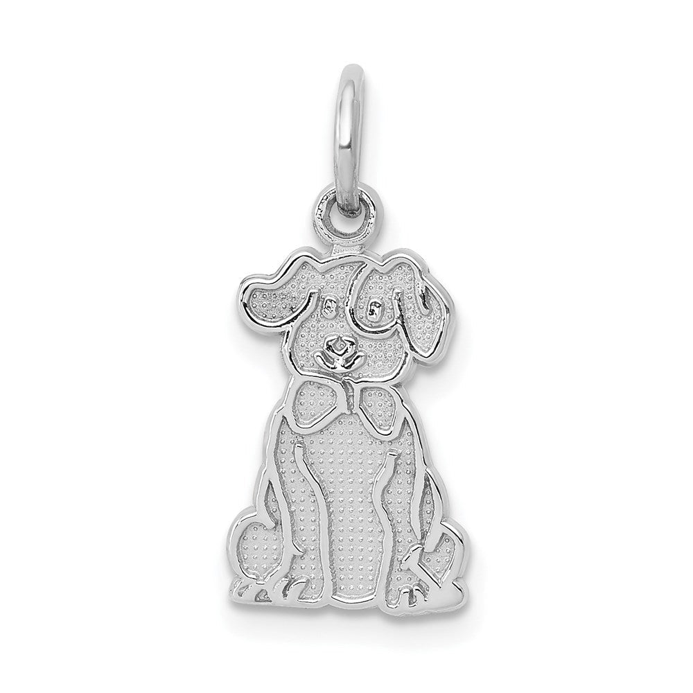 14K Weißgold Puppy Charm