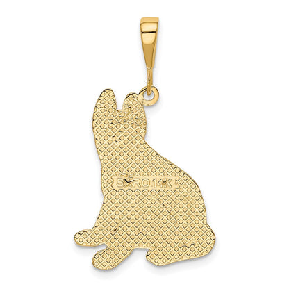 14K Gelbgold Deutscher-Schäferhund-Anhänger