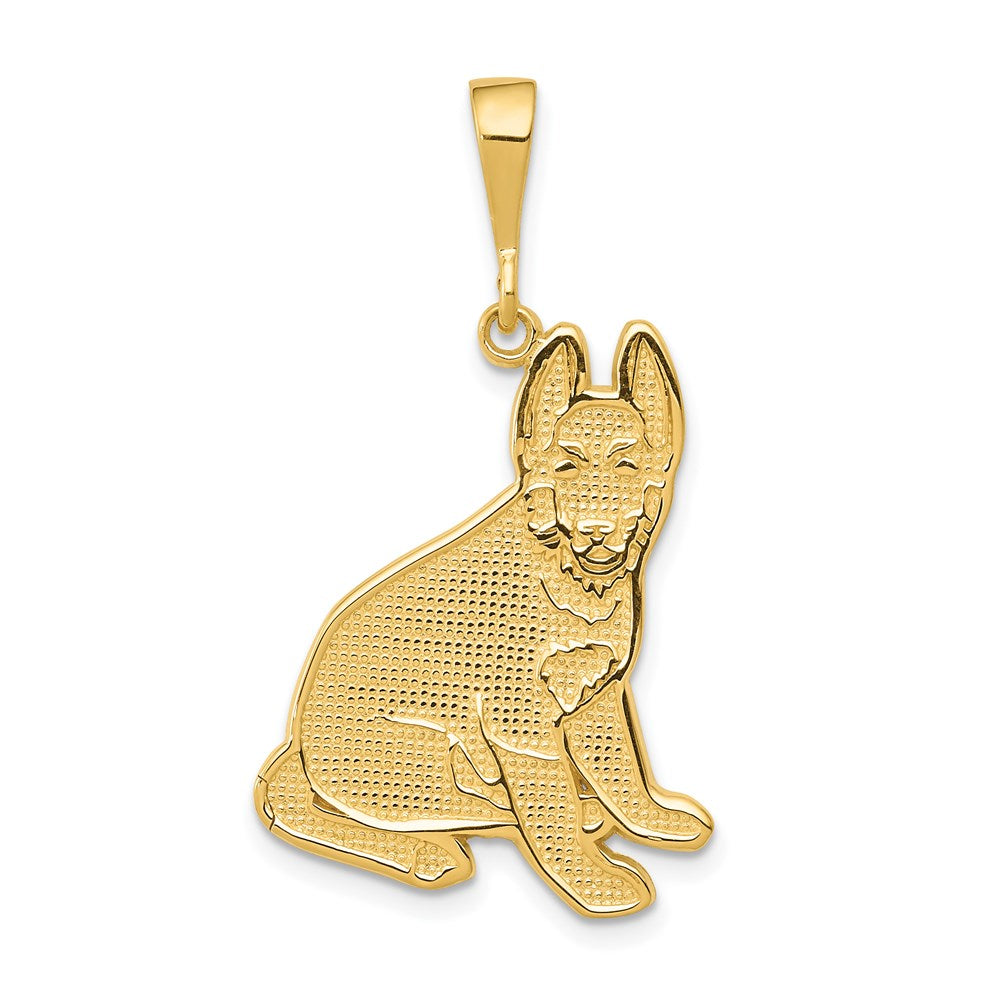 14K Gelbgold Deutscher-Schäferhund-Anhänger