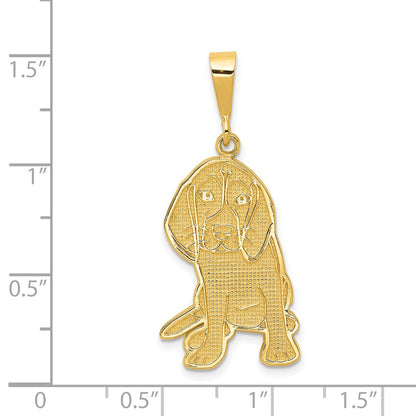 14K Gelbgold Beagle-Anhänger
