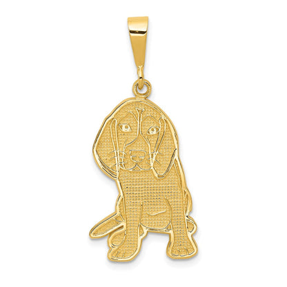 14K Gelbgold Beagle-Anhänger