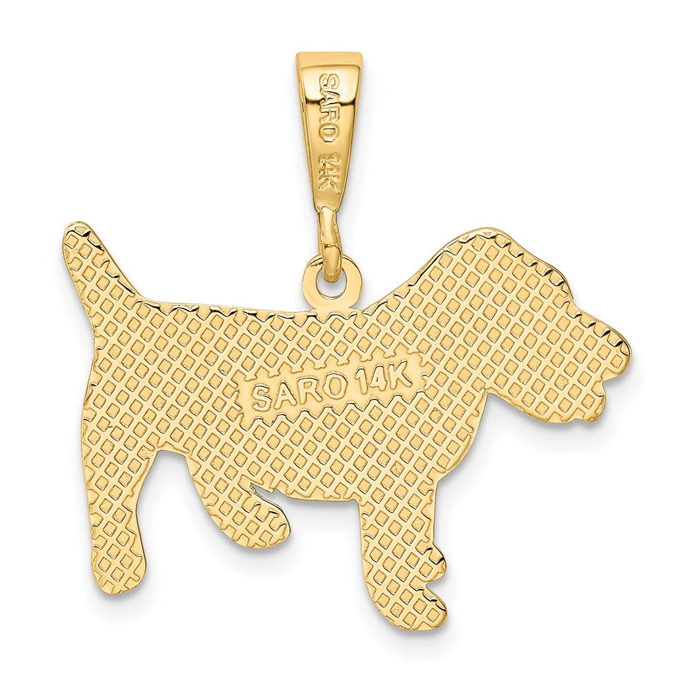 14K Gelbgold Jack-Russell-Terrier-Hundeanhänger