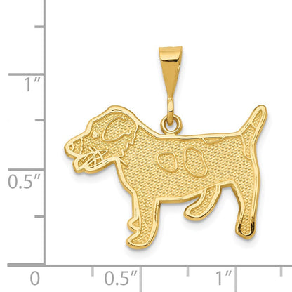 14K Gelbgold Jack-Russell-Terrier-Hundeanhänger