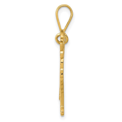 14K Gelbgold Golden-Retriever-Anhänger