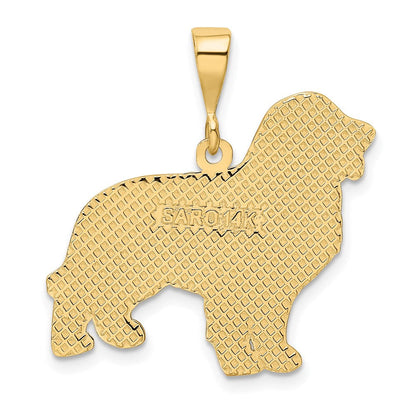 14K Gelbgold Golden-Retriever-Anhänger