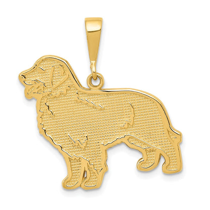 14K Gelbgold Golden-Retriever-Anhänger