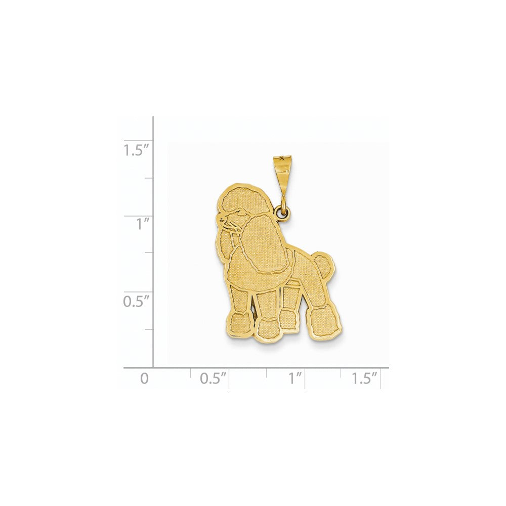 14K Gelbgold Pudel-Anhänger