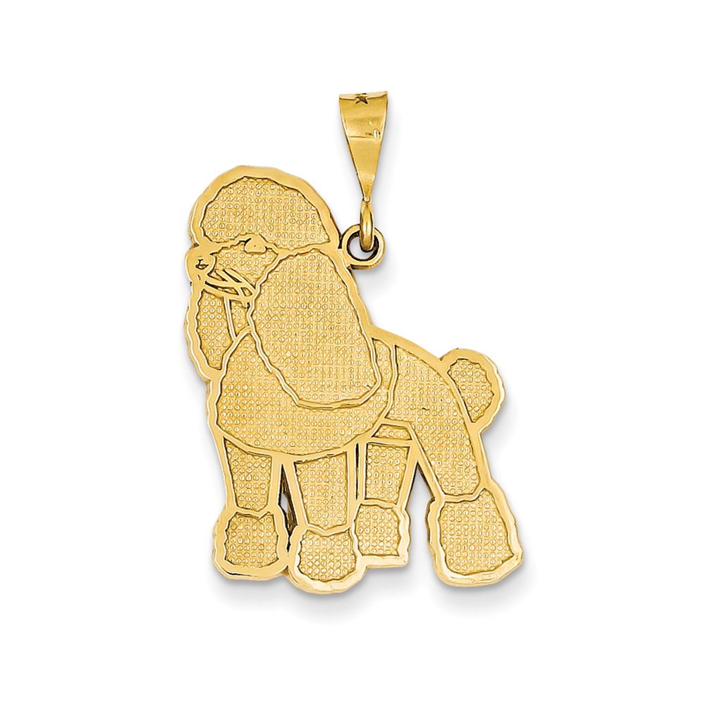 14K Gelbgold Pudel-Anhänger