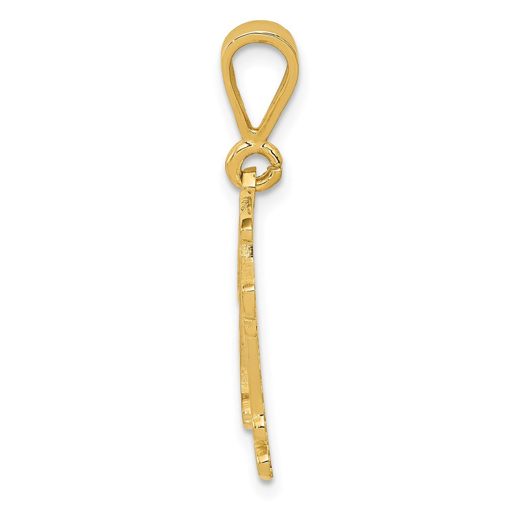14K Gelbgold Border-Collie-Anhänger