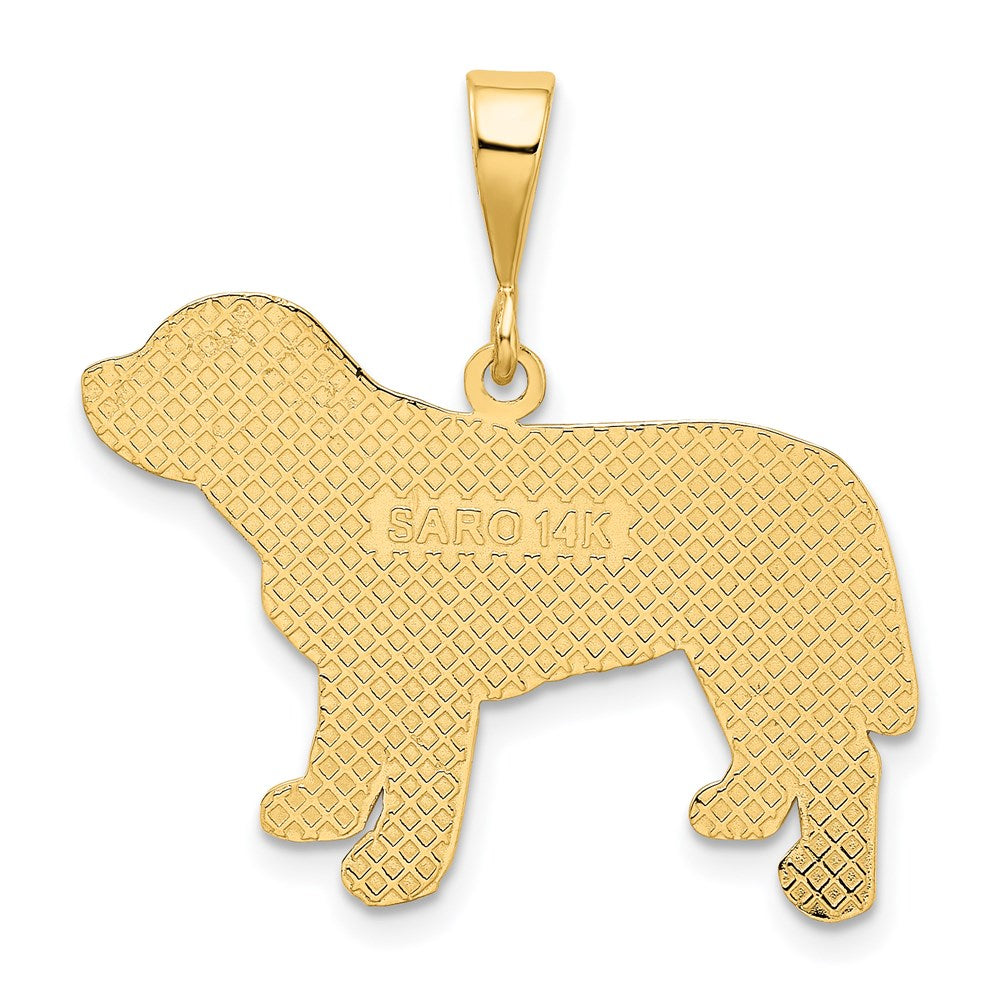 14K Gelbgold Labrador-Hund-Anhänger