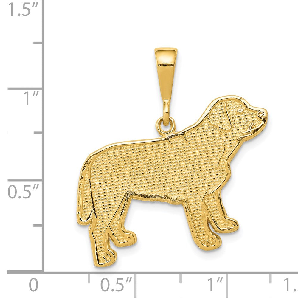 14K Gelbgold Labrador-Hund-Anhänger