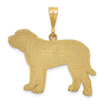 14K Gelbgold Mastiff-Anhänger