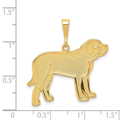 14K Gelbgold Mastiff-Anhänger