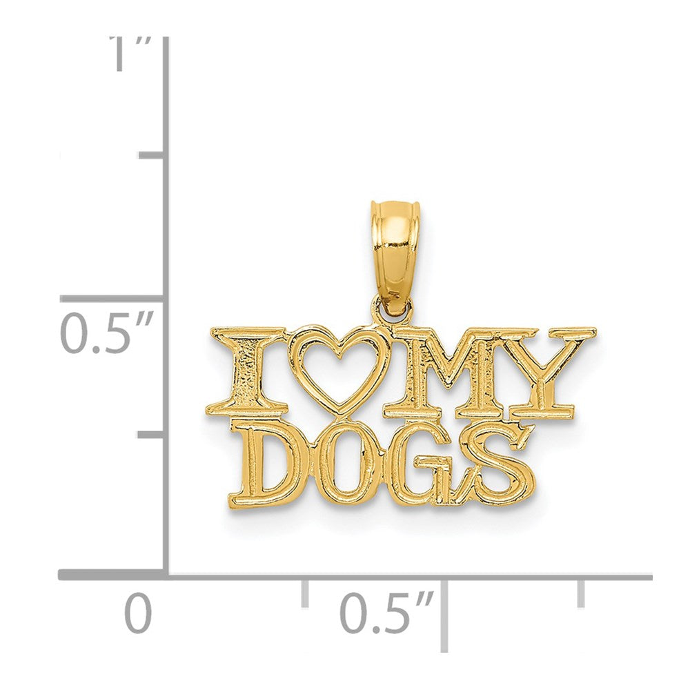 14K Gelbgold I Herz My Dogs Anhänger