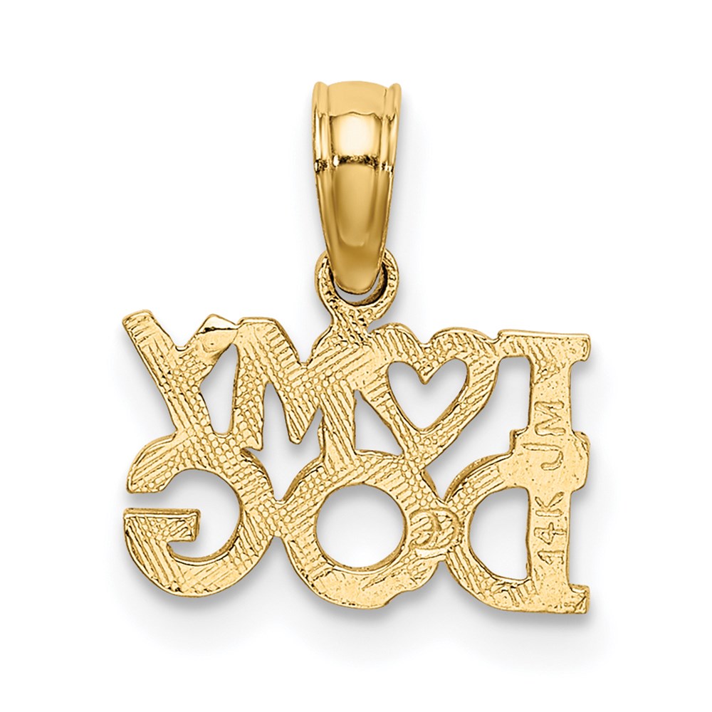 14K Gelbgold I Herz My Hund Charm