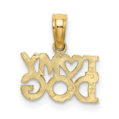 14K Gelbgold I Herz My Hund Charm