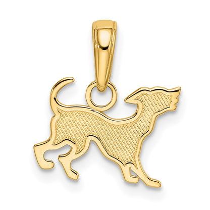 14K Gelbgold Hund Anhänger