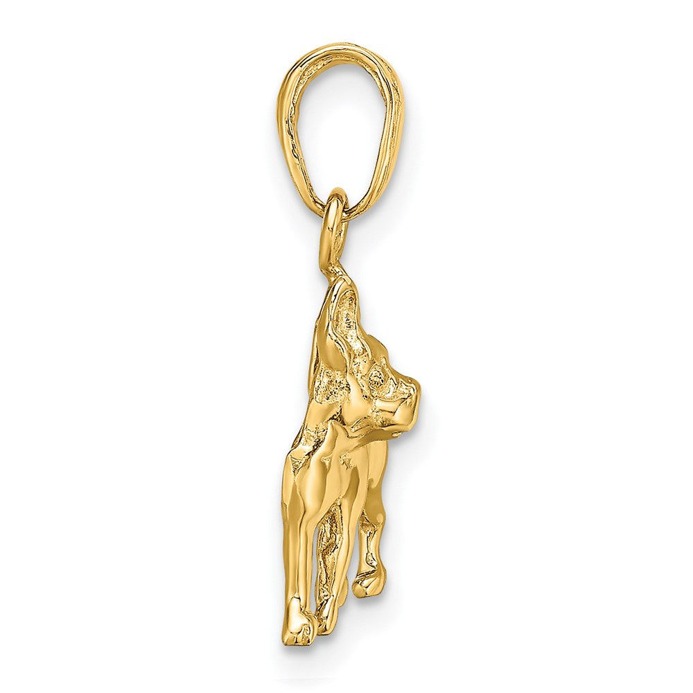 14K Gelbgold Boston-Terrier-Hund-Anhänger
