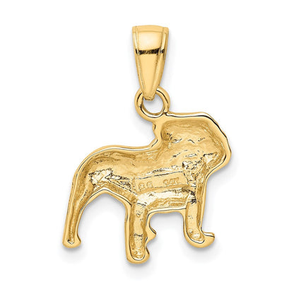 14K Gelbgold Bulldogge-Anhänger