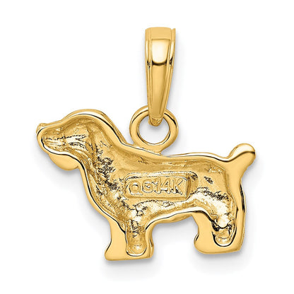 14K Gelbgold Cocker Spaniel Hund Anhänger