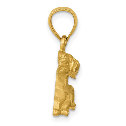 14K Gelbgold Anhänger Dackel diamantiert