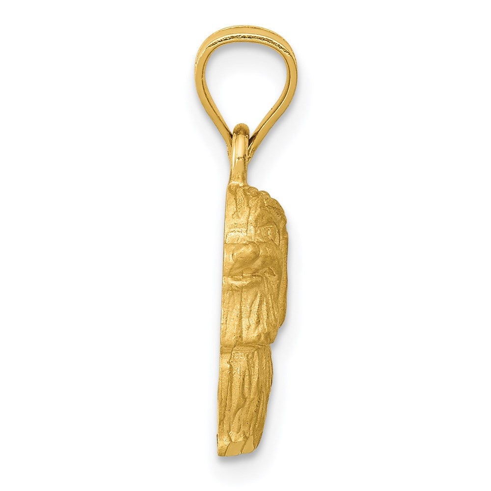 14K Gelbgold Diamantiert Shih Tzu Anhänger