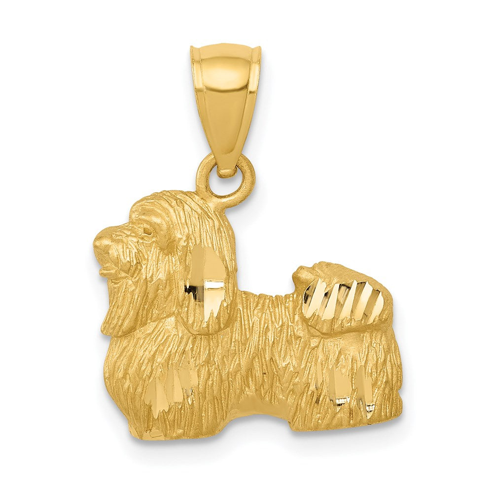 14K Gelbgold Anhänger „Shih Tzu" diamantiert