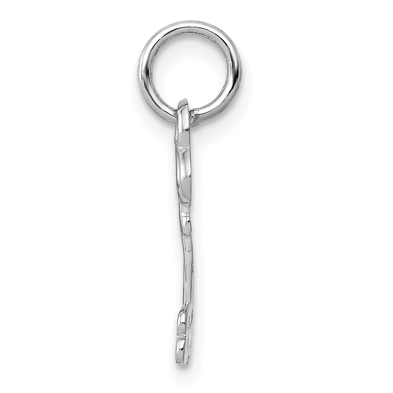 14K Weißgold Key Buchstabe B Initiale Charm