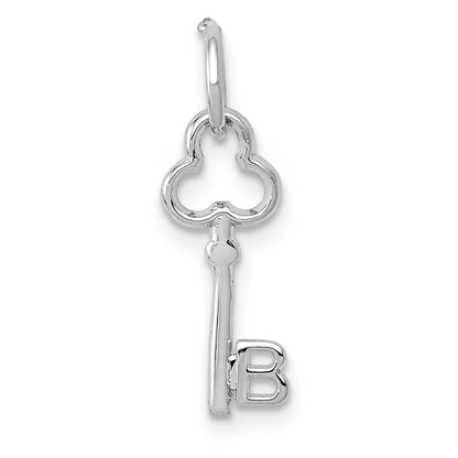14K Weißgold Key Buchstabe B Initiale Charm