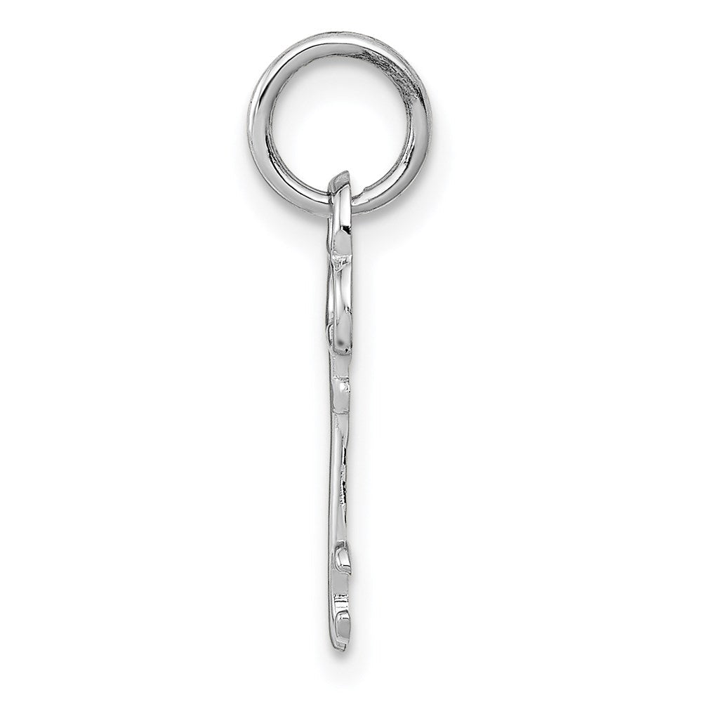 14K Weißgold Key Buchstabe C Initiale Charm