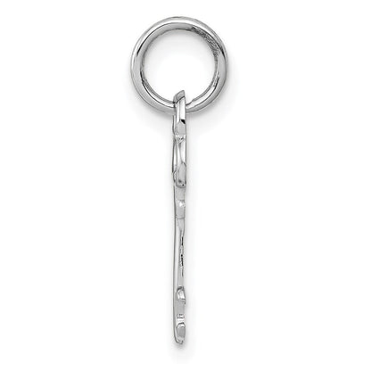 14K Weißgold Key Buchstabe C Initiale Charm