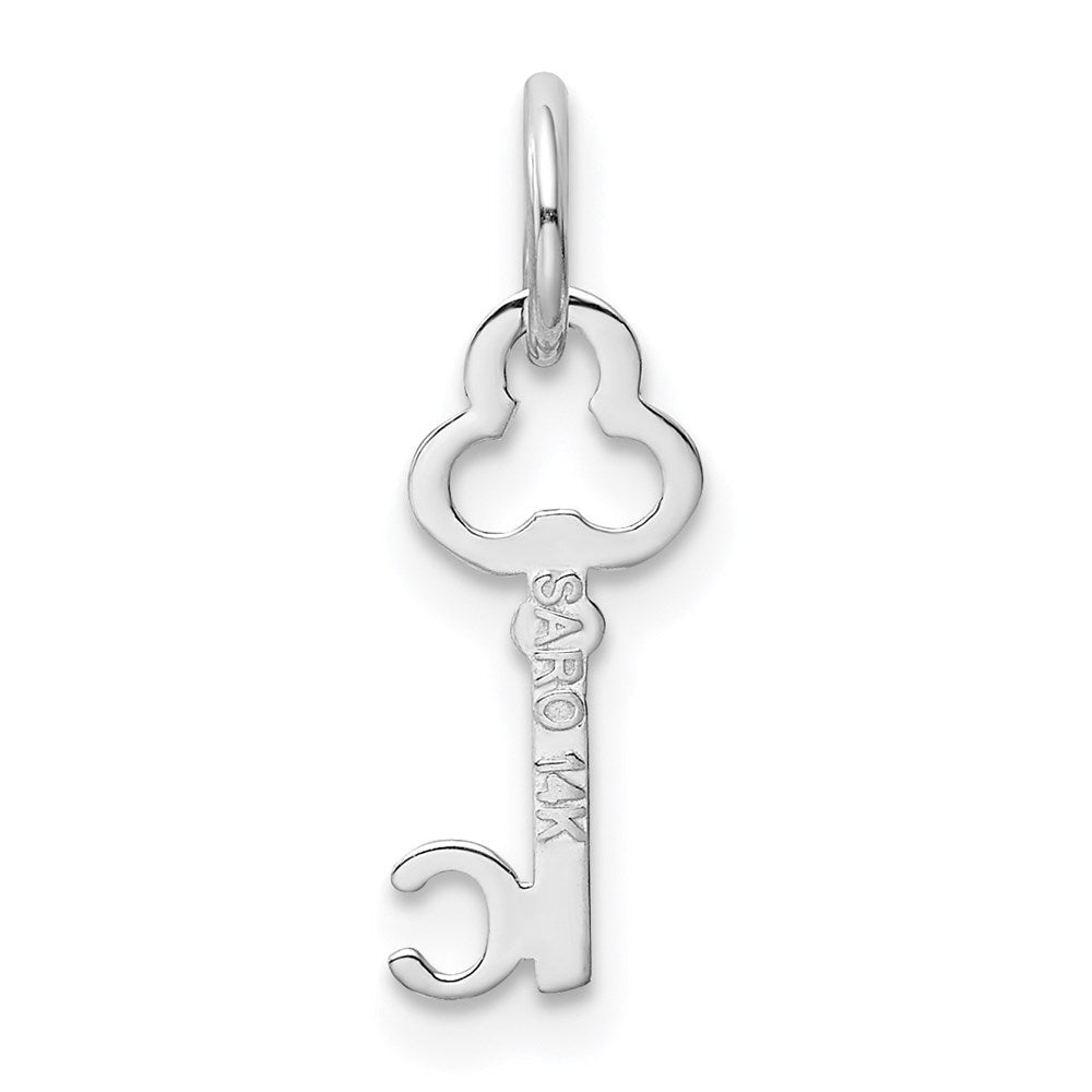 14K Weißgold Key Buchstabe C Initiale Charm