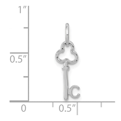 14K Weißgold Key Buchstabe C Initiale Charm