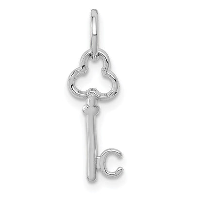 14K Weißgold Key Buchstabe C Initiale Charm