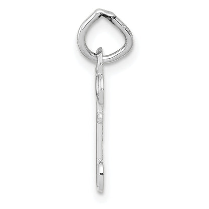 14K Weißgold Key Buchstabe D Initiale Charm