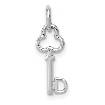 14K Weißgold Key Buchstabe D Initiale Charm