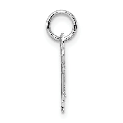 14K Weißgold Key Buchstabe E Initiale Charm