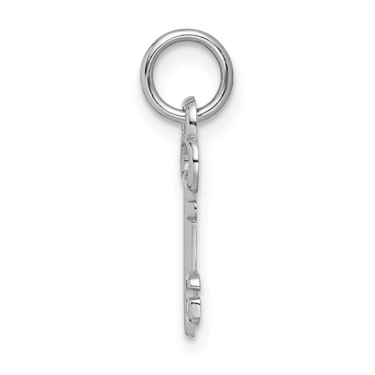 14K Weißgold Key Buchstabe G Initiale Charm