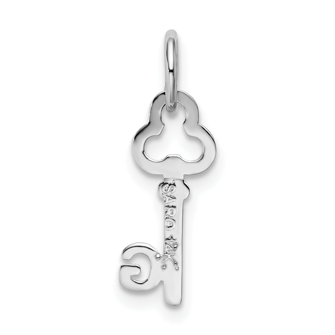 14K Weißgold Key Buchstabe G Initiale Charm