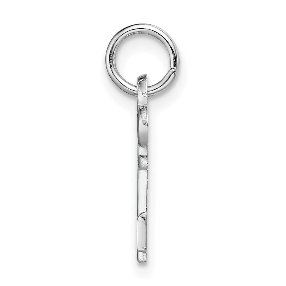 14K Weißgold Key Buchstabe H Initiale Charm
