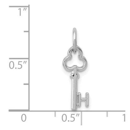 14K Weißgold Key Buchstabe H Initiale Charm