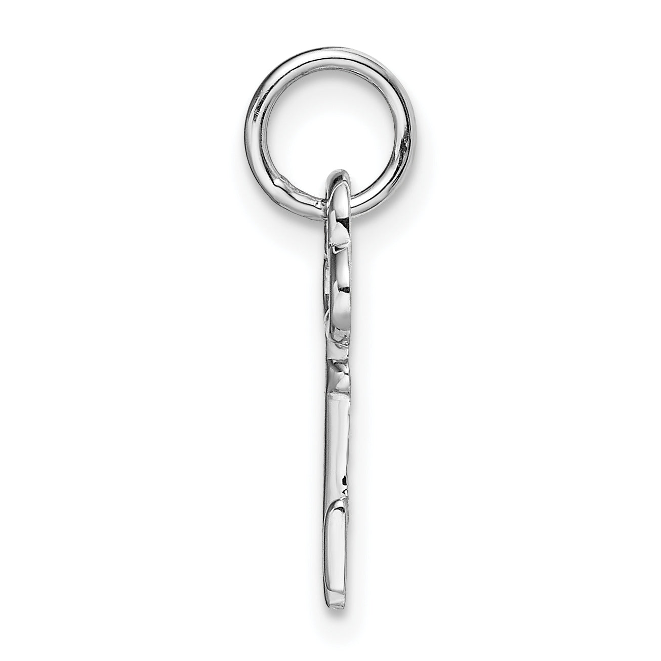 14K Weißgold Key Buchstabe I Initiale Charm