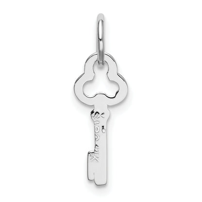 14K Weißgold Key Buchstabe I Initiale Charm