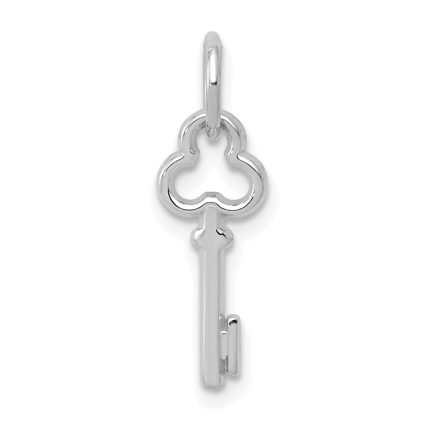 14K Weißgold Key Buchstabe I Initiale Charm
