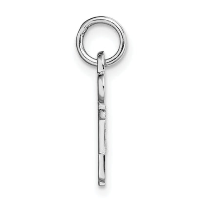14K Weißgold Key Buchstabe J Initiale Charm