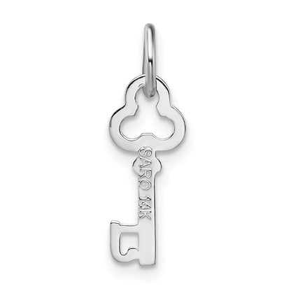 14K Weißgold Key Buchstabe J Initiale Charm