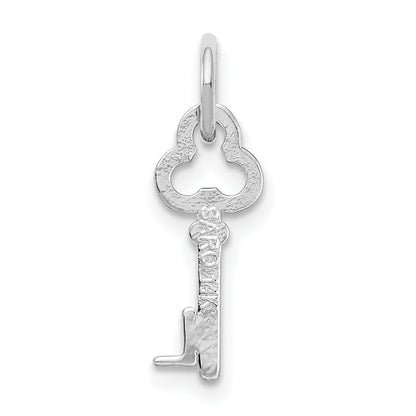14K Weißgold Key Buchstabe L Initiale Charm