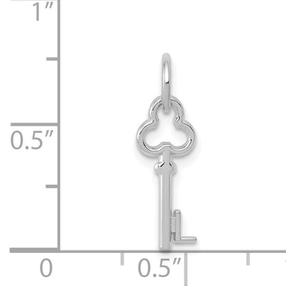 14K Weißgold Key Buchstabe L Initiale Charm