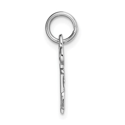 14K Weißgold Key Buchstabe M Initiale Charm